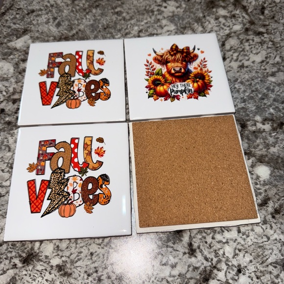 Fall Vibes Coaster Set - Picture 3 of 3